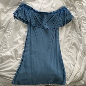 Off the Shoulders Jean-like Dress